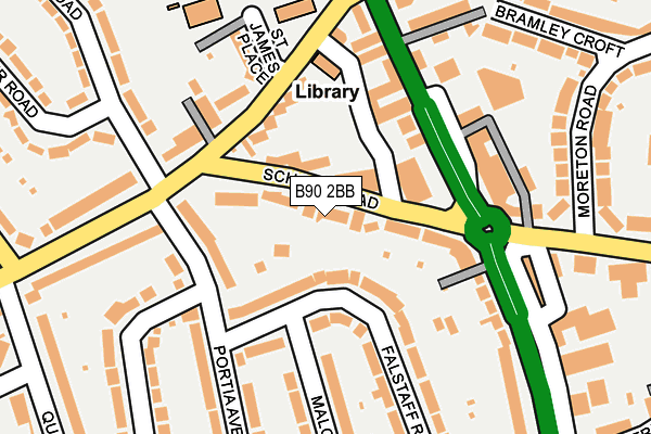 B90 2BB map - OS OpenMap – Local (Ordnance Survey)