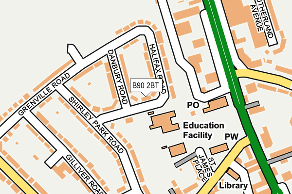 B90 2BT map - OS OpenMap – Local (Ordnance Survey)