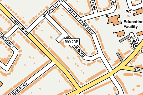 B90 2DB map - OS OpenMap – Local (Ordnance Survey)