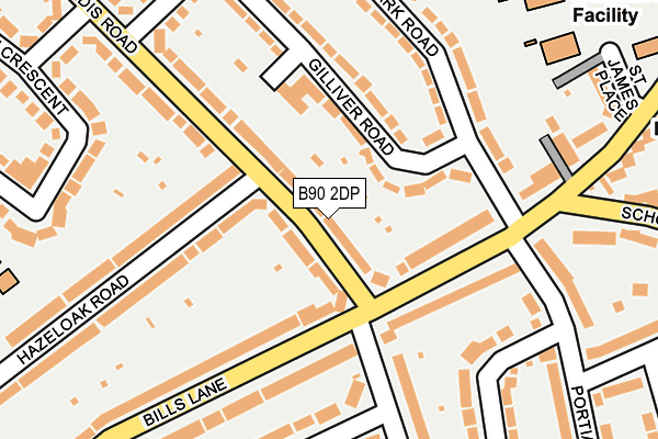 B90 2DP map - OS OpenMap – Local (Ordnance Survey)