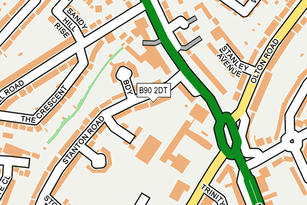 B90 2DT map - OS OpenMap – Local (Ordnance Survey)