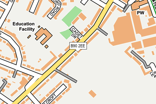 B90 2EE map - OS OpenMap – Local (Ordnance Survey)