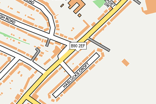 B90 2EF map - OS OpenMap – Local (Ordnance Survey)