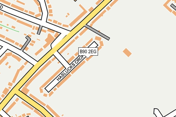 B90 2EG map - OS OpenMap – Local (Ordnance Survey)