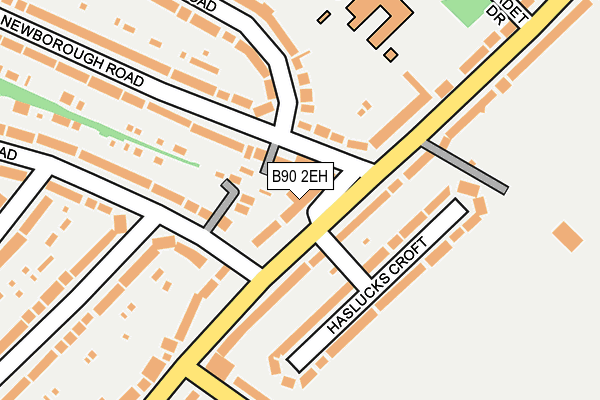 B90 2EH map - OS OpenMap – Local (Ordnance Survey)