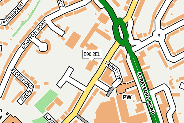 B90 2EL map - OS OpenMap – Local (Ordnance Survey)