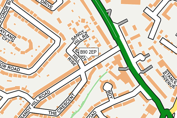 B90 2EP map - OS OpenMap – Local (Ordnance Survey)