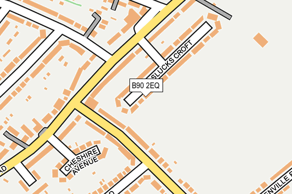 B90 2EQ map - OS OpenMap – Local (Ordnance Survey)