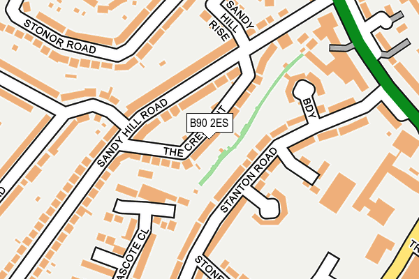 B90 2ES map - OS OpenMap – Local (Ordnance Survey)