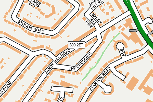 B90 2ET map - OS OpenMap – Local (Ordnance Survey)