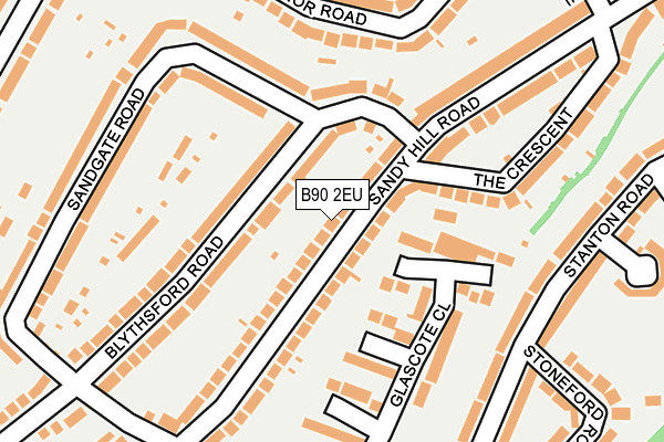 B90 2EU map - OS OpenMap – Local (Ordnance Survey)