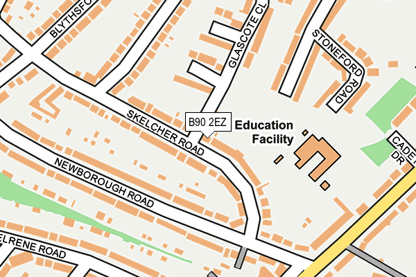 B90 2EZ map - OS OpenMap – Local (Ordnance Survey)