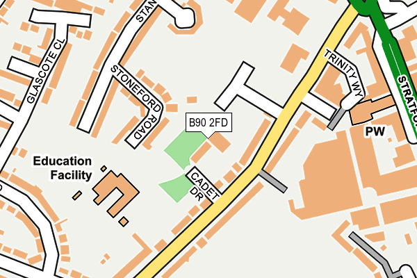 B90 2FD map - OS OpenMap – Local (Ordnance Survey)