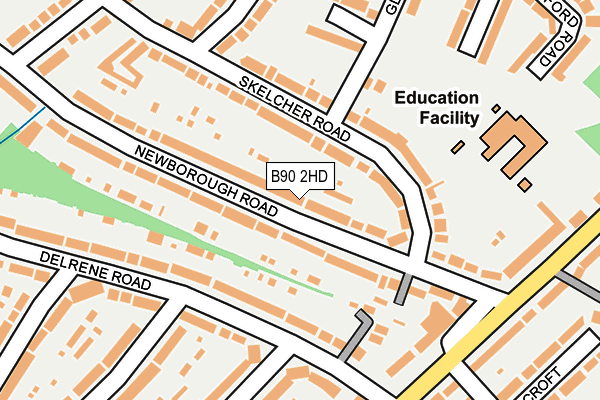 B90 2HD map - OS OpenMap – Local (Ordnance Survey)