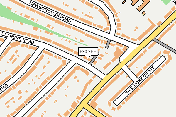 B90 2HH map - OS OpenMap – Local (Ordnance Survey)