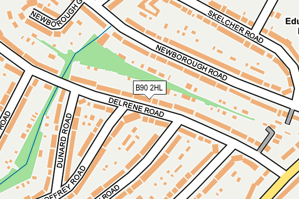 B90 2HL map - OS OpenMap – Local (Ordnance Survey)