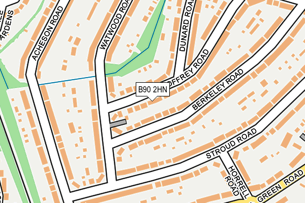 B90 2HN map - OS OpenMap – Local (Ordnance Survey)