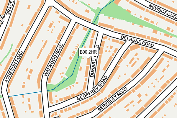 B90 2HR map - OS OpenMap – Local (Ordnance Survey)