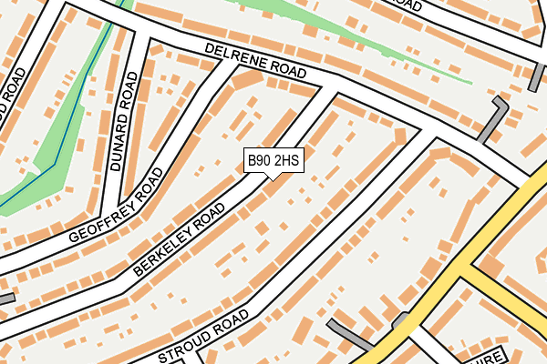 B90 2HS map - OS OpenMap – Local (Ordnance Survey)