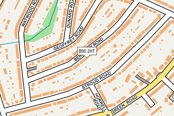 B90 2HT map - OS OpenMap – Local (Ordnance Survey)