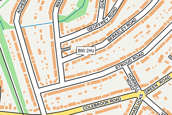 B90 2HU map - OS OpenMap – Local (Ordnance Survey)