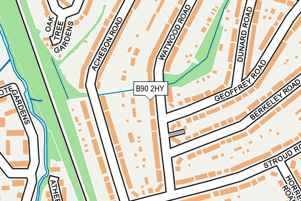 B90 2HY map - OS OpenMap – Local (Ordnance Survey)