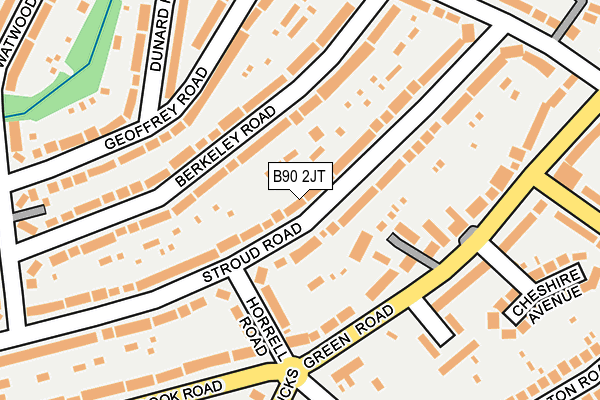B90 2JT map - OS OpenMap – Local (Ordnance Survey)