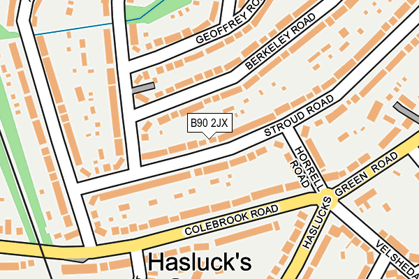 B90 2JX map - OS OpenMap – Local (Ordnance Survey)