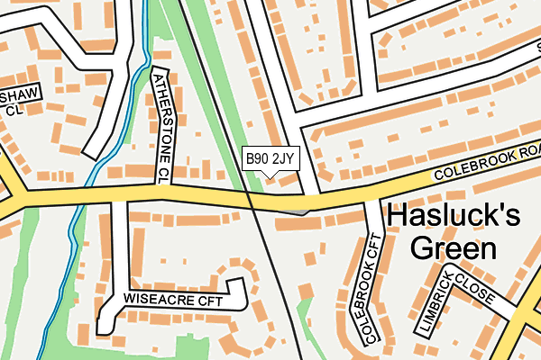 B90 2JY map - OS OpenMap – Local (Ordnance Survey)