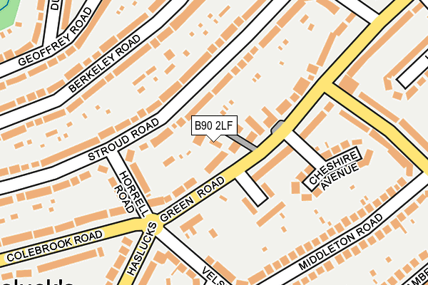 B90 2LF map - OS OpenMap – Local (Ordnance Survey)