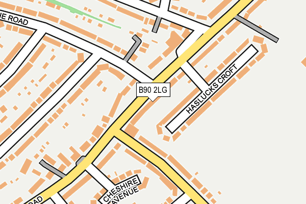 B90 2LG map - OS OpenMap – Local (Ordnance Survey)