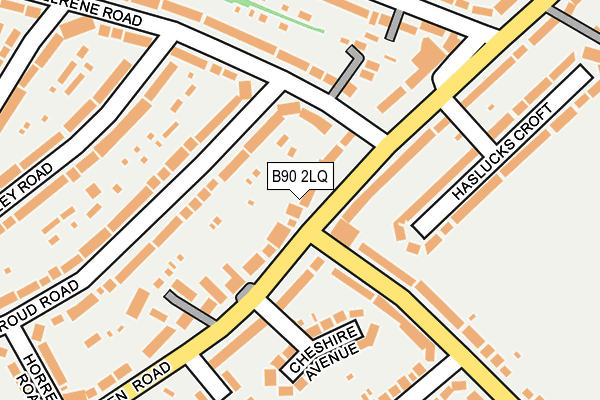 B90 2LQ map - OS OpenMap – Local (Ordnance Survey)