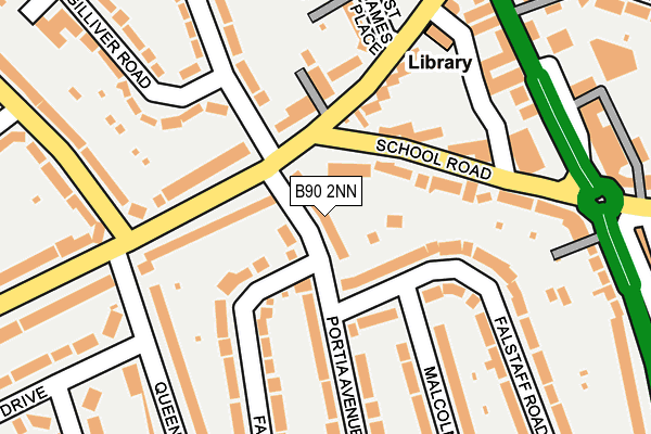 B90 2NN map - OS OpenMap – Local (Ordnance Survey)