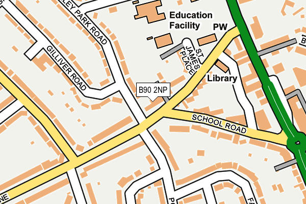 B90 2NP map - OS OpenMap – Local (Ordnance Survey)