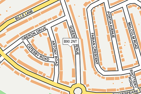 B90 2NT map - OS OpenMap – Local (Ordnance Survey)