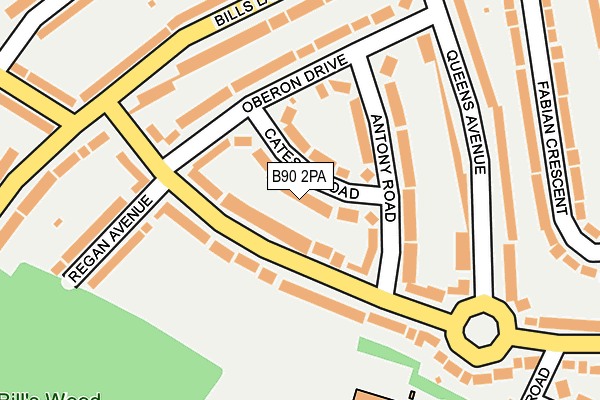 B90 2PA map - OS OpenMap – Local (Ordnance Survey)