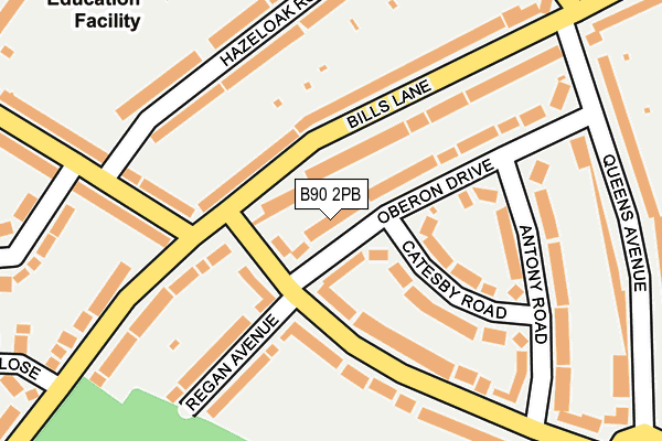 B90 2PB map - OS OpenMap – Local (Ordnance Survey)