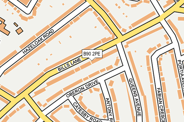 B90 2PE map - OS OpenMap – Local (Ordnance Survey)