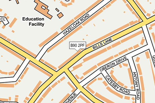 B90 2PF map - OS OpenMap – Local (Ordnance Survey)