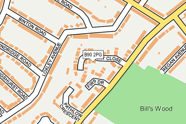 B90 2PG map - OS OpenMap – Local (Ordnance Survey)