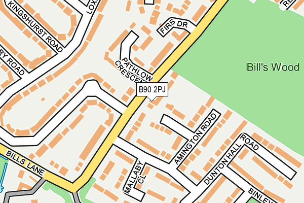 B90 2PJ map - OS OpenMap – Local (Ordnance Survey)