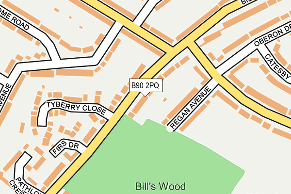 B90 2PQ map - OS OpenMap – Local (Ordnance Survey)