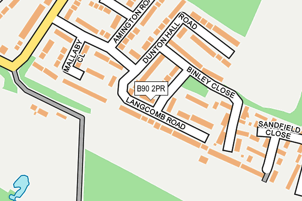 B90 2PR map - OS OpenMap – Local (Ordnance Survey)
