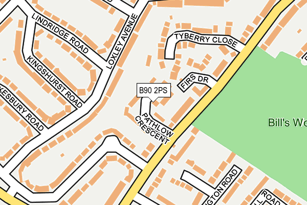 B90 2PS map - OS OpenMap – Local (Ordnance Survey)