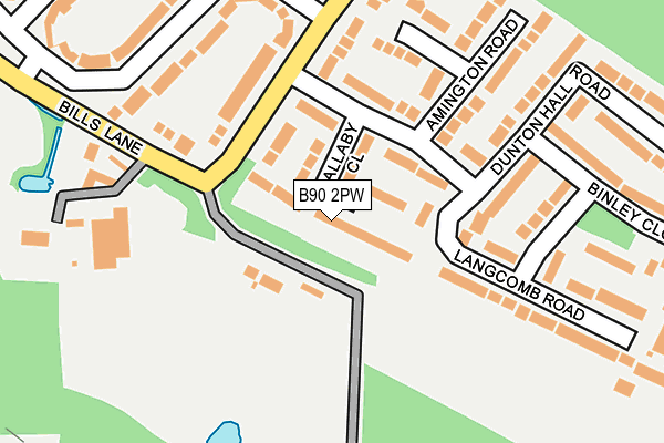 B90 2PW map - OS OpenMap – Local (Ordnance Survey)