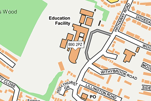 B90 2PZ map - OS OpenMap – Local (Ordnance Survey)