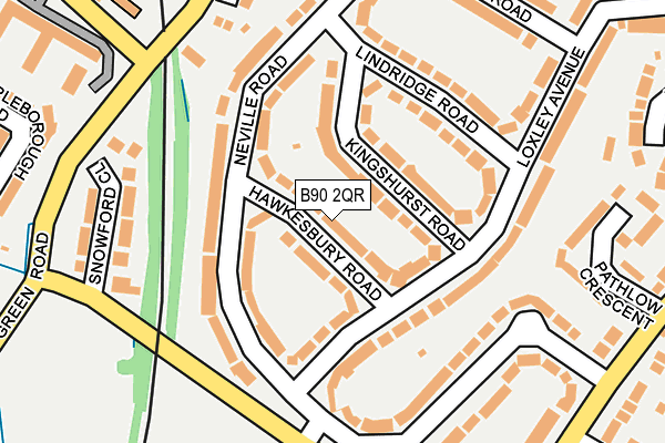B90 2QR map - OS OpenMap – Local (Ordnance Survey)