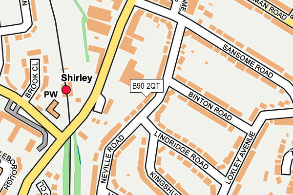 B90 2QT map - OS OpenMap – Local (Ordnance Survey)