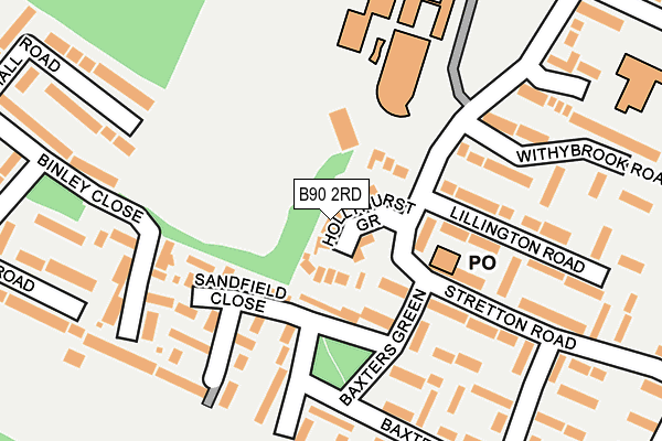 B90 2RD map - OS OpenMap – Local (Ordnance Survey)