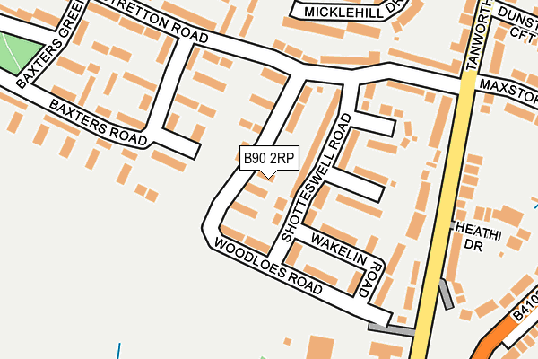 B90 2RP map - OS OpenMap – Local (Ordnance Survey)